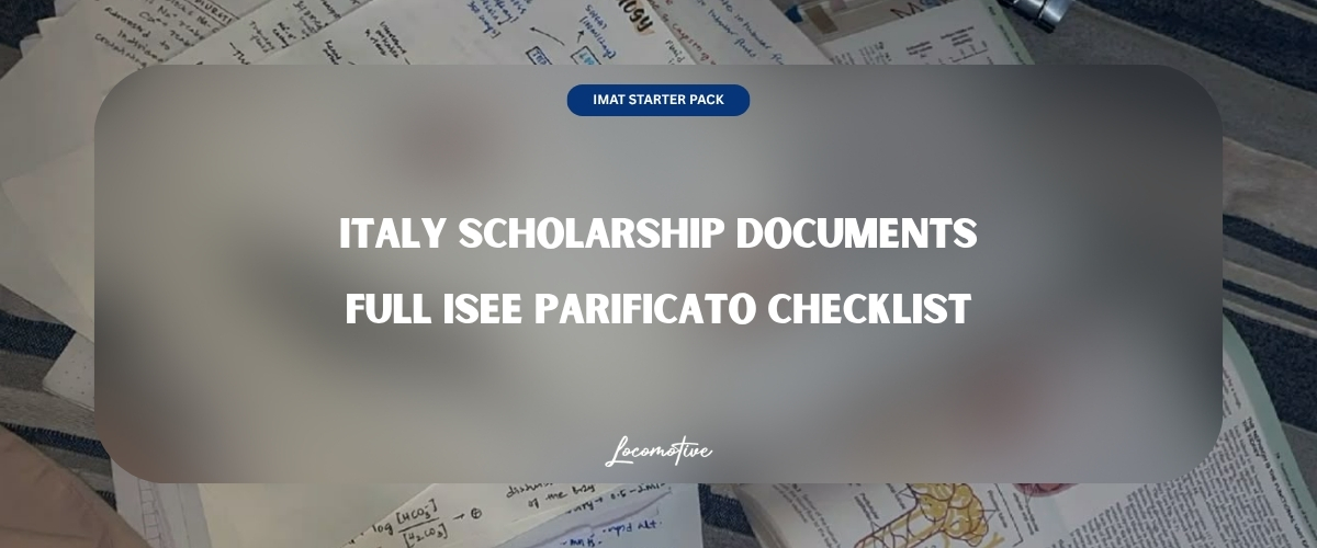 Italy Scholarship Documents: The Full ISEE Parificato Checklist