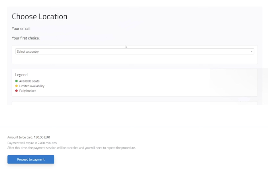Step 8: Choose your IMAT test center